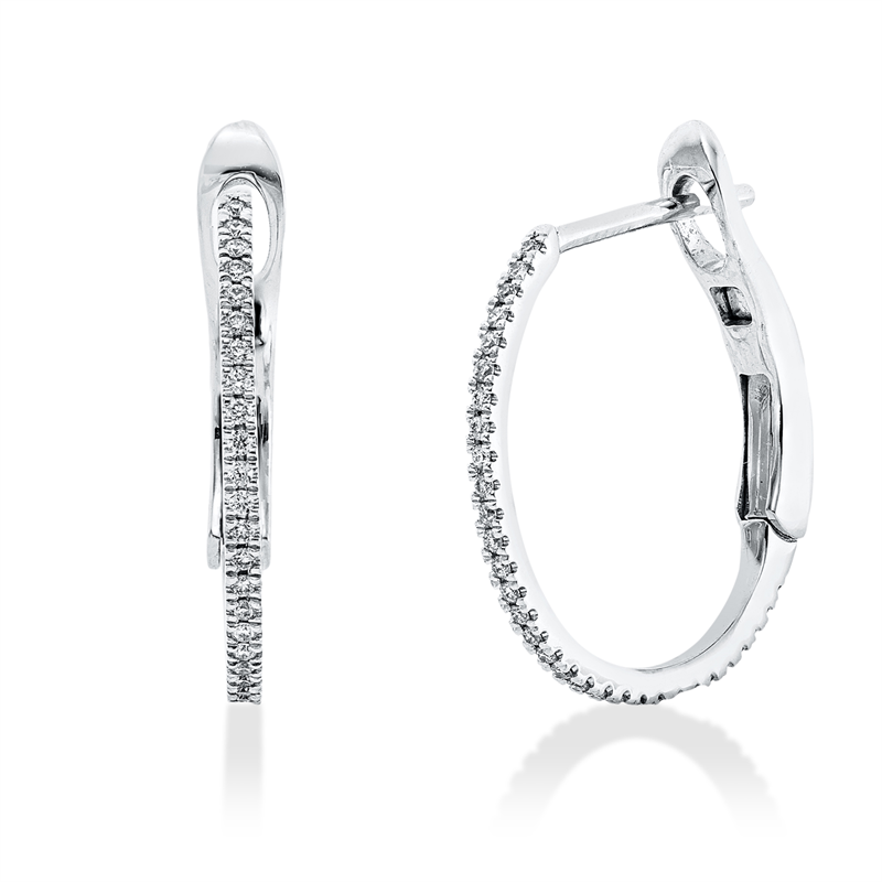 Modern Woman Creolen Weißgold 18kt 0,13ct