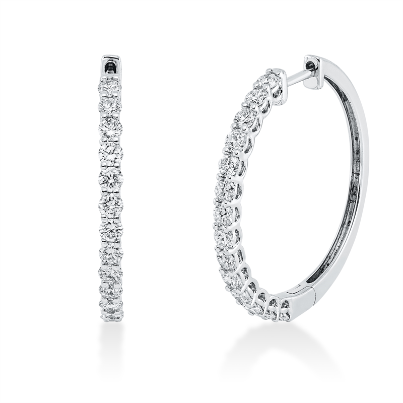 Modern Woman Creolen Weißgold 18kt 1,29ct