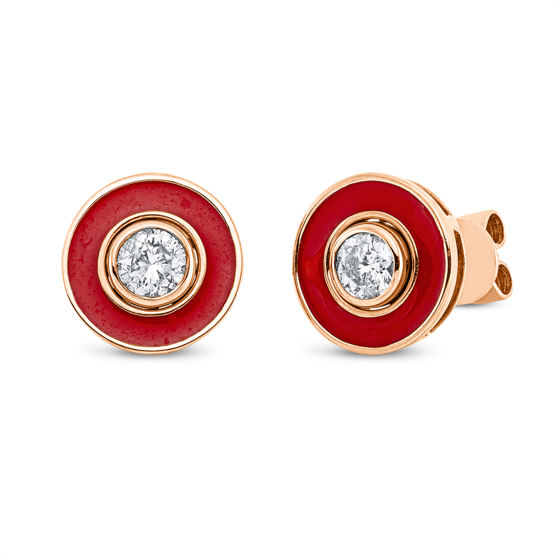 Modern Woman Ohrstecker Rotgold 18kt 0,38ct