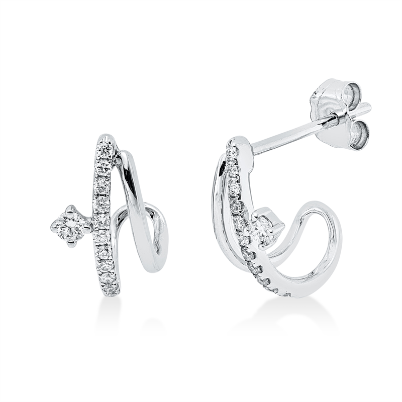 Modern Woman Ohrstecker Weißgold 18kt 0,16ct