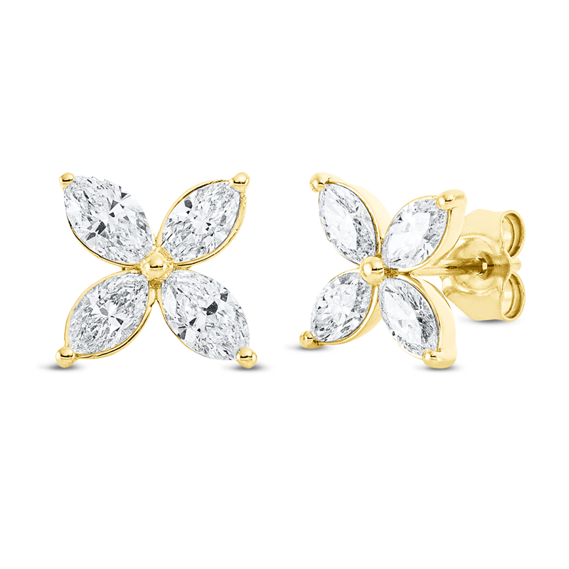 Modern Woman Ohrstecker Weißgold 18kt 1,28ct