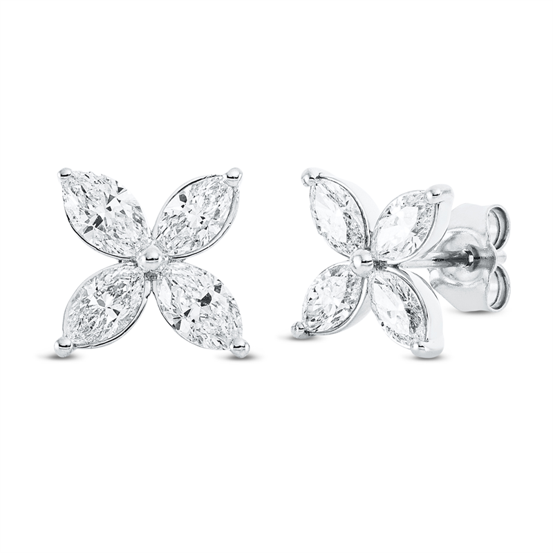 Modern Woman Ohrstecker Weißgold 18kt 1,28ct