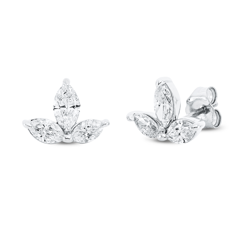 Modern Woman Ohrstecker Weißgold 18kt 1,22ct