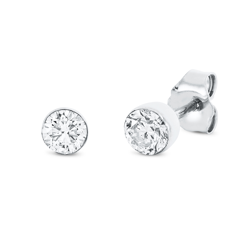 Solitaire Ohrstecker Gelbgold 18kt 0,6ct
