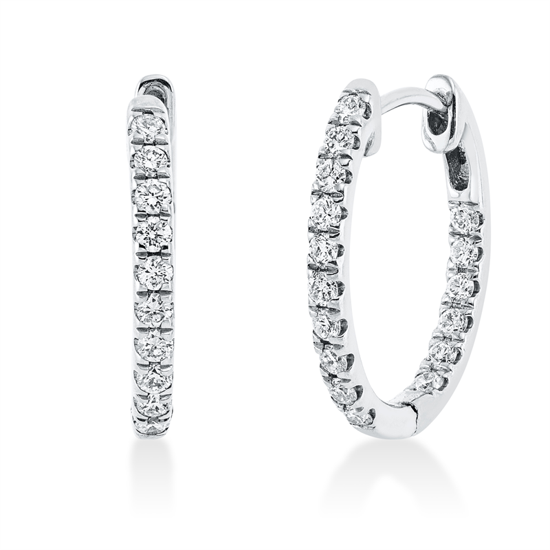 Modern Woman Creolen Weißgold 18kt 0,47ct