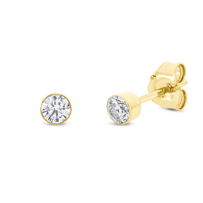 Solitaire Ohrstecker Weißgold 18kt 0,3ct