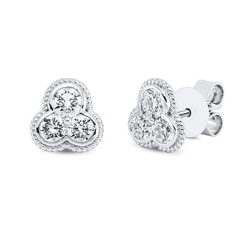 Modern Woman Ohrstecker Weißgold 18kt Ref-2S979