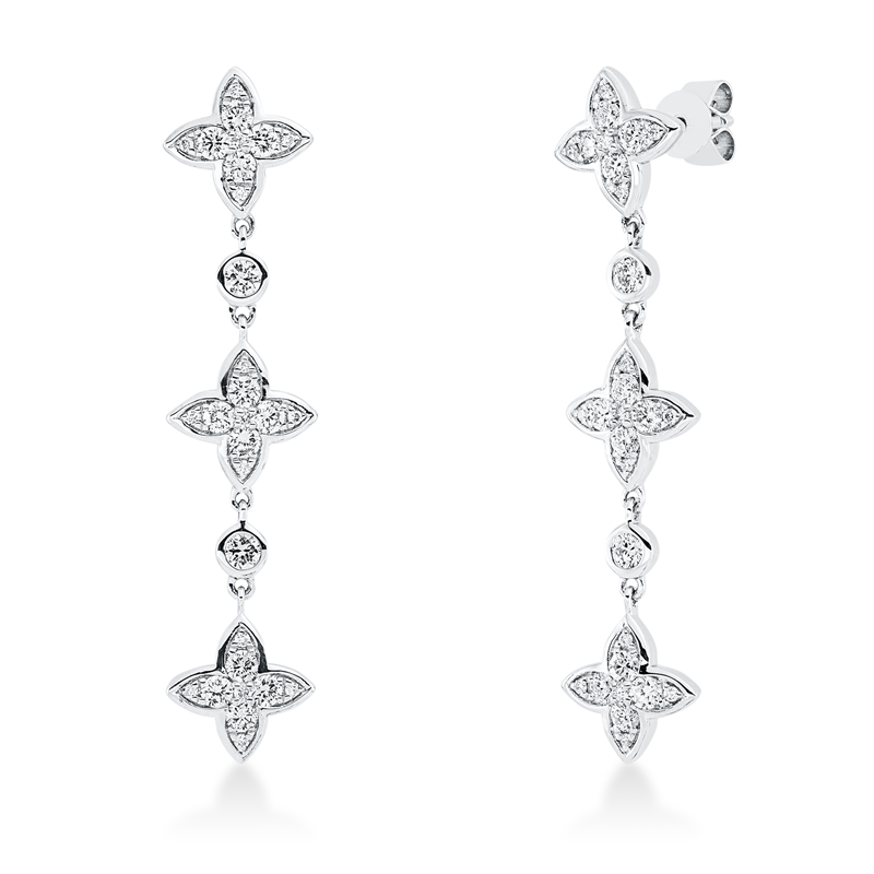Modern Woman Ohrschmuck Weißgold 18kt 0,84ct