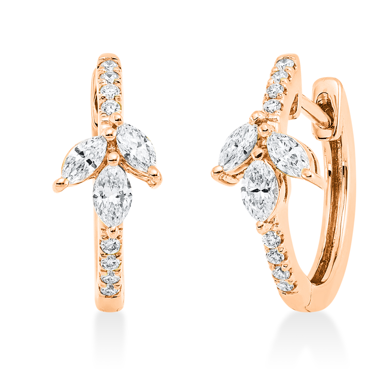 Modern Woman Creolen Rotgold 18kt 0,45ct