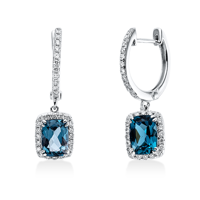 Farbstein Fashion Ohrschmuck Weißgold 14kt 0,39ct