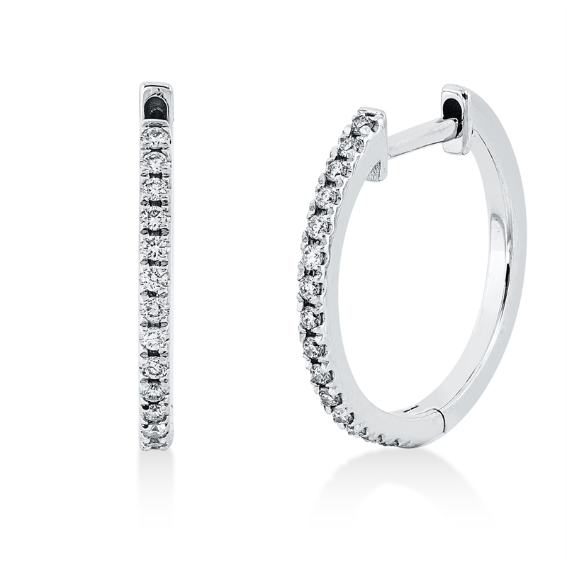 Modern Woman Creolen Weißgold 18kt 0,13ct