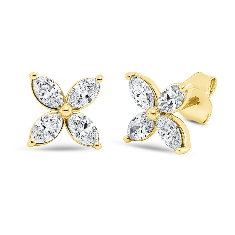 Modern Woman Ohrstecker Gelbgold 18kt 0,8ct
