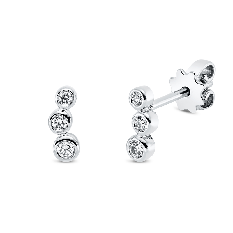 Modern Woman Ohrstecker Weißgold 18kt 0,13ct