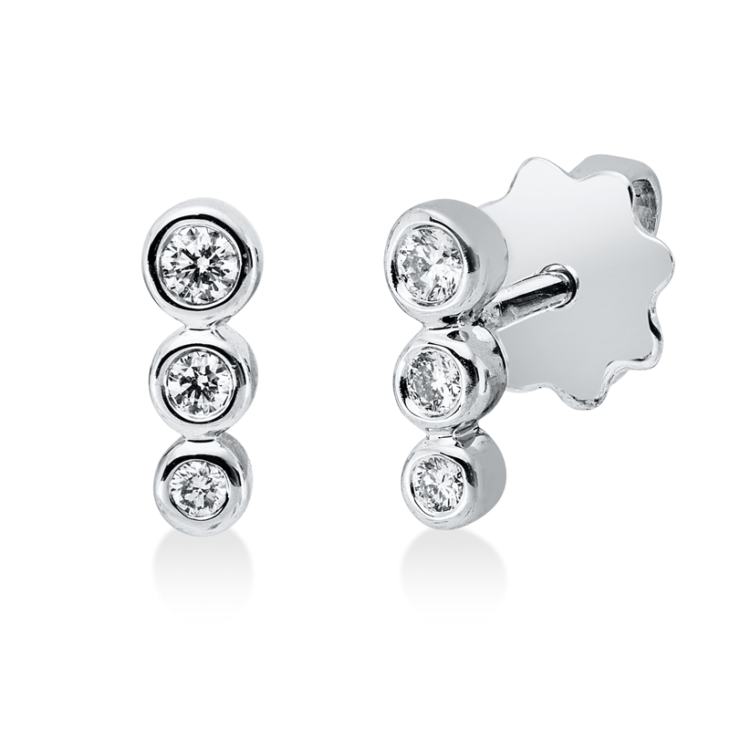 Modern Woman Ohrstecker Weißgold 18kt 0,13ct