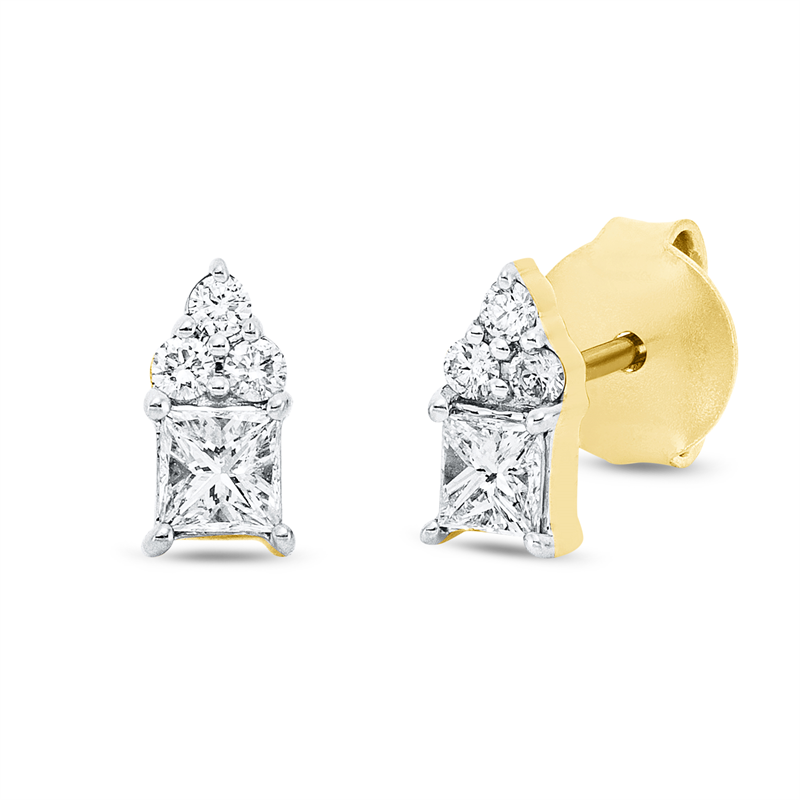Baguette Ohrstecker Weißgold 18kt 0,4ct