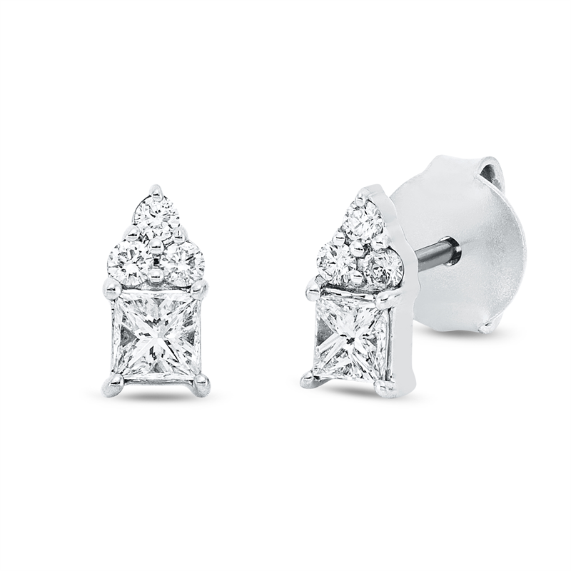 Baguette Ohrstecker Weißgold 18kt 0,4ct