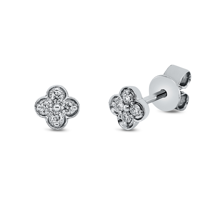 Modern Woman Ohrstecker Weißgold 18kt 0,12ct
