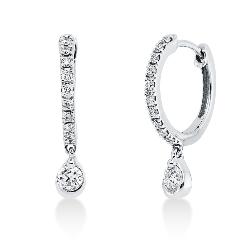 Modern Woman Creolen Weißgold 18kt 0,2ct
