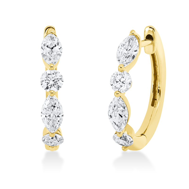Modern Woman Creolen Weißgold 18kt 1ct