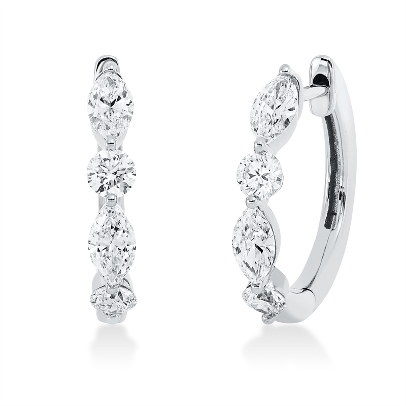 Modern Woman Creolen Weißgold 18kt 1ct