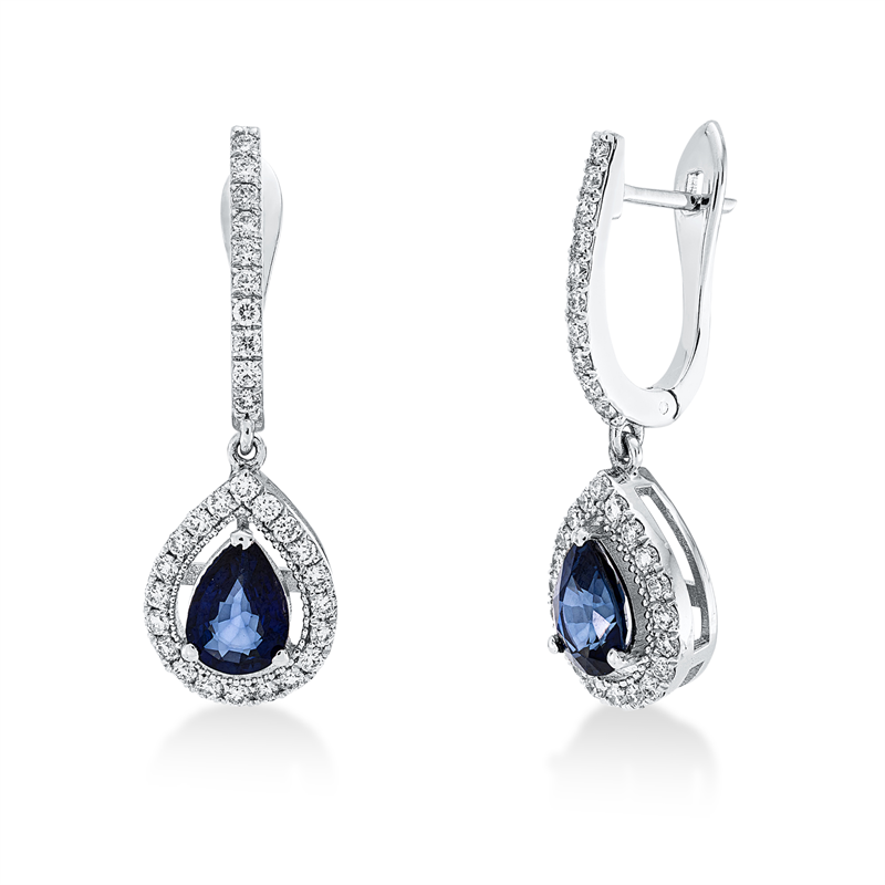 Farbstein Classic Ohrschmuck Weißgold 18kt 0,63ct