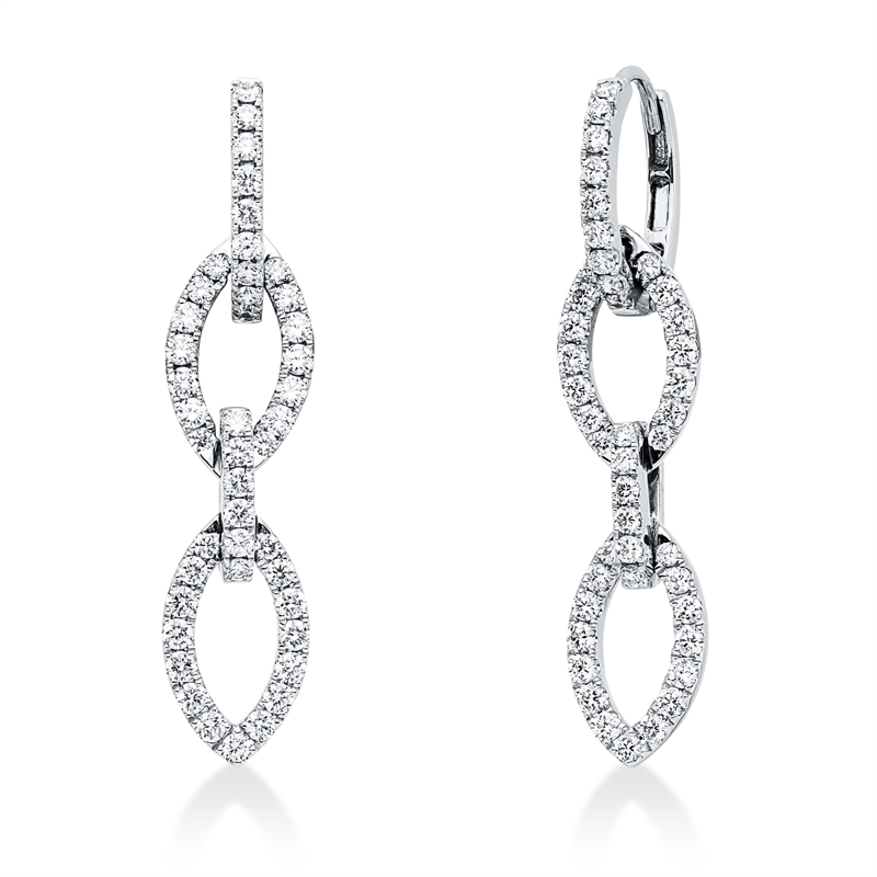 Exklusiv Ohrschmuck Weißgold 18kt 1,4ct