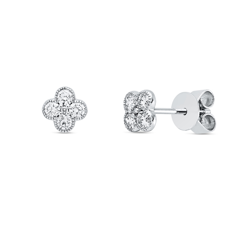 Illusion Classic Ohrstecker Weißgold 18kt 0,35ct
