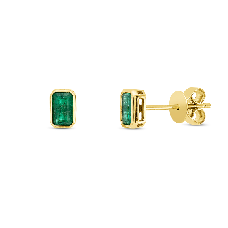 Farbstein Classic Ohrstecker Gelbgold 18kt