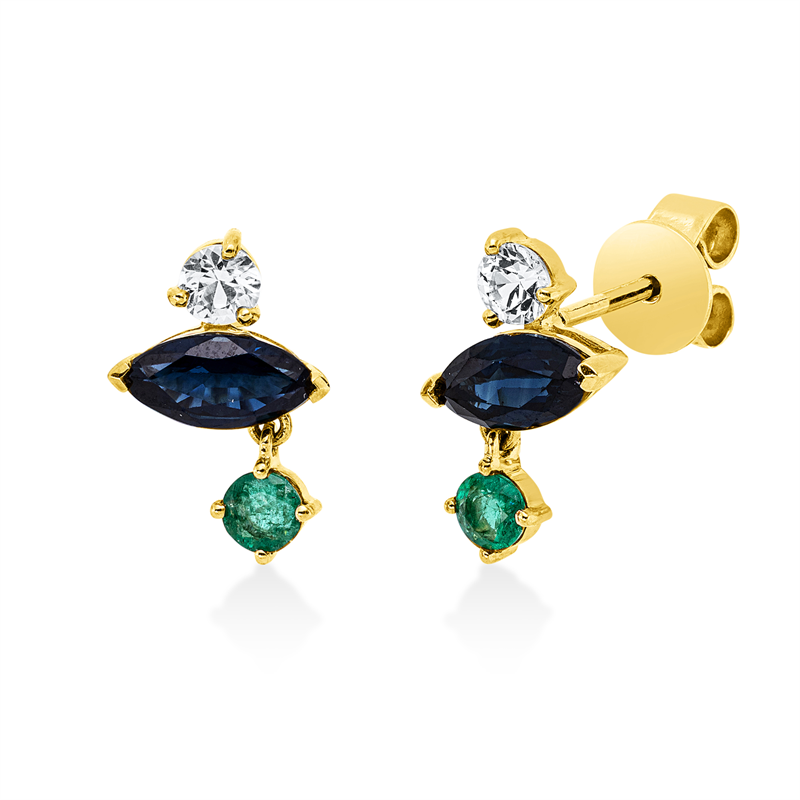 Farbstein Classic Ohrschmuck Gelbgold 18kt