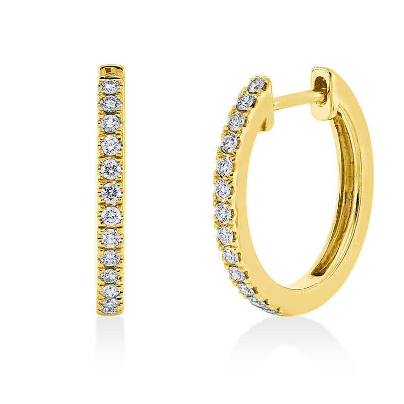 Modern Woman Creolen Gelbgold 18kt 0,21ct