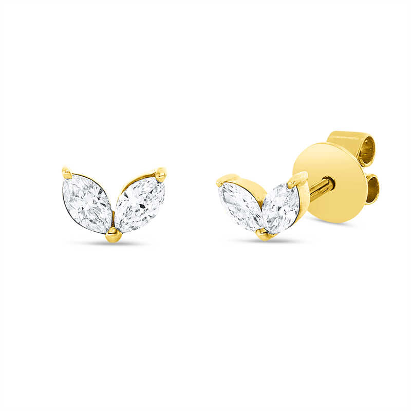 Modern Woman Ohrstecker Gelbgold 18kt 0,28ct