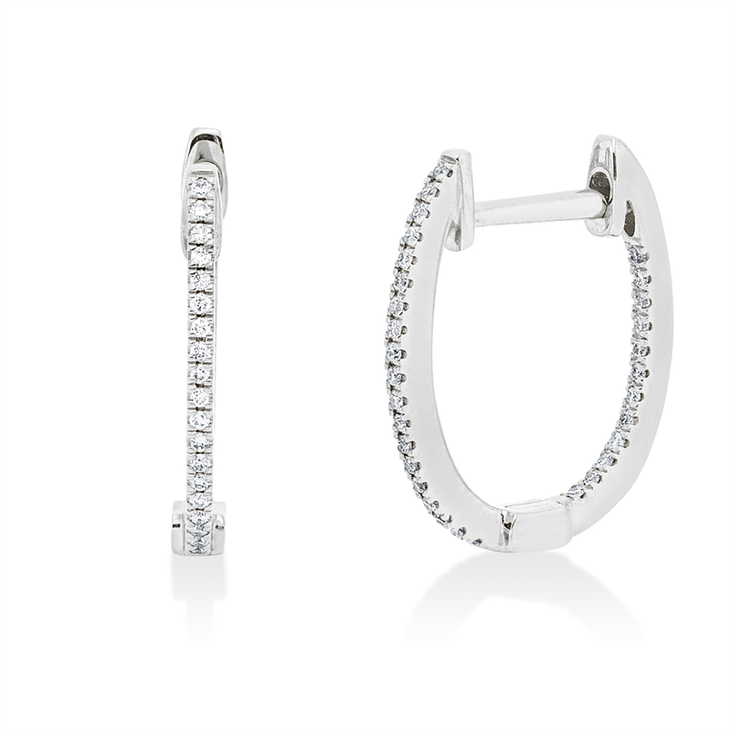 Modern Woman Creolen Weißgold 18kt 0,09ct