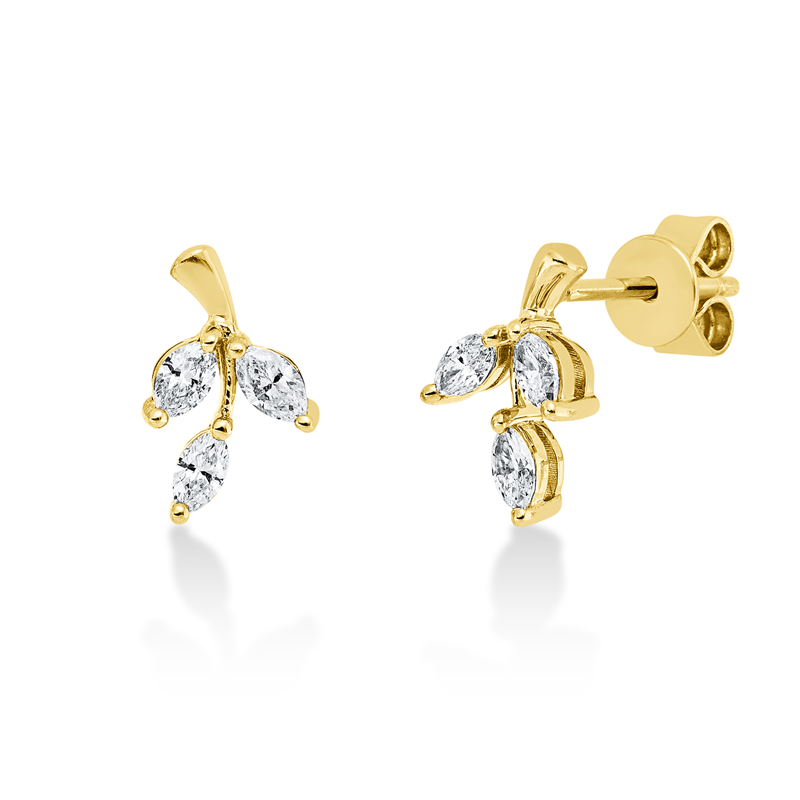 Modern Woman Ohrstecker Gelbgold 18kt 0,28ct