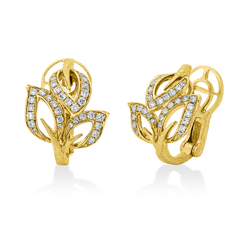 Modern Woman Ohrschmuck Gelbgold 18kt 0,46ct