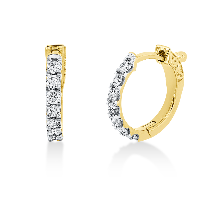 Modern Woman Creolen Gelbgold 18kt 0,46ct
