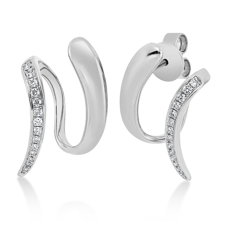 Modern Woman Ohrstecker Weißgold 18kt 0,18ct
