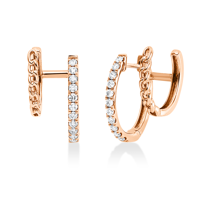 Modern Woman Ohrschmuck Rotgold 18kt 0,3ct