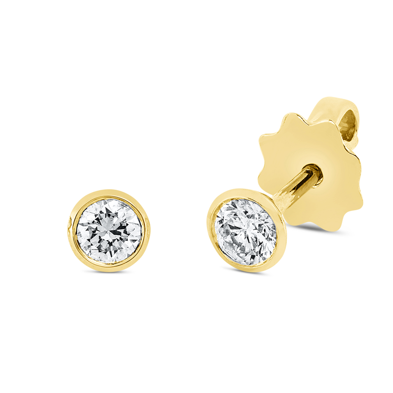 Solitaire Ohrstecker Weißgold 18kt 0,32ct