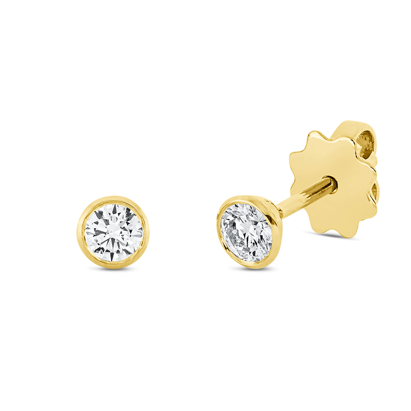 Solitaire Ohrstecker Weißgold 18kt 0,4ct