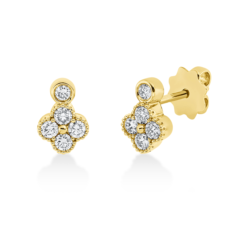 Modern Woman Ohrstecker Gelbgold 18kt 0,41ct
