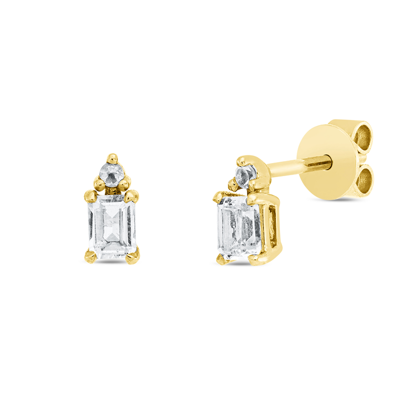 Farbstein Fashion Ohrstecker Gelbgold 18kt