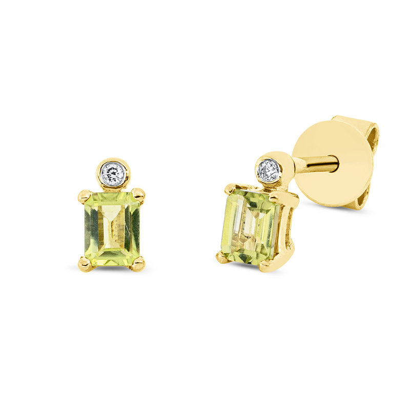 Farbstein Fashion Ohrstecker Gelbgold 18kt 0,02ct
