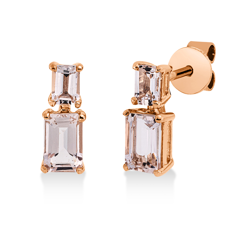 Farbstein Fashion Ohrstecker Rotgold 18kt
