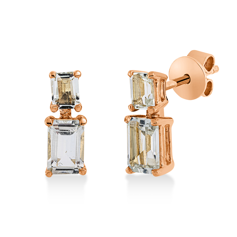 Farbstein Fashion Ohrstecker Gelbgold 18kt