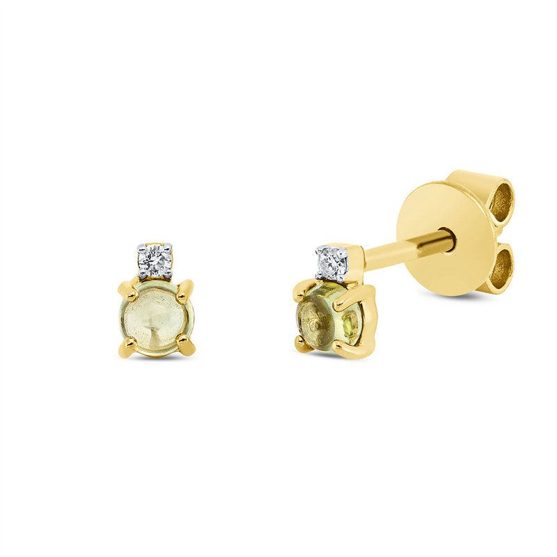Farbstein Fashion Ohrstecker Gelbgold 18kt 0,02ct