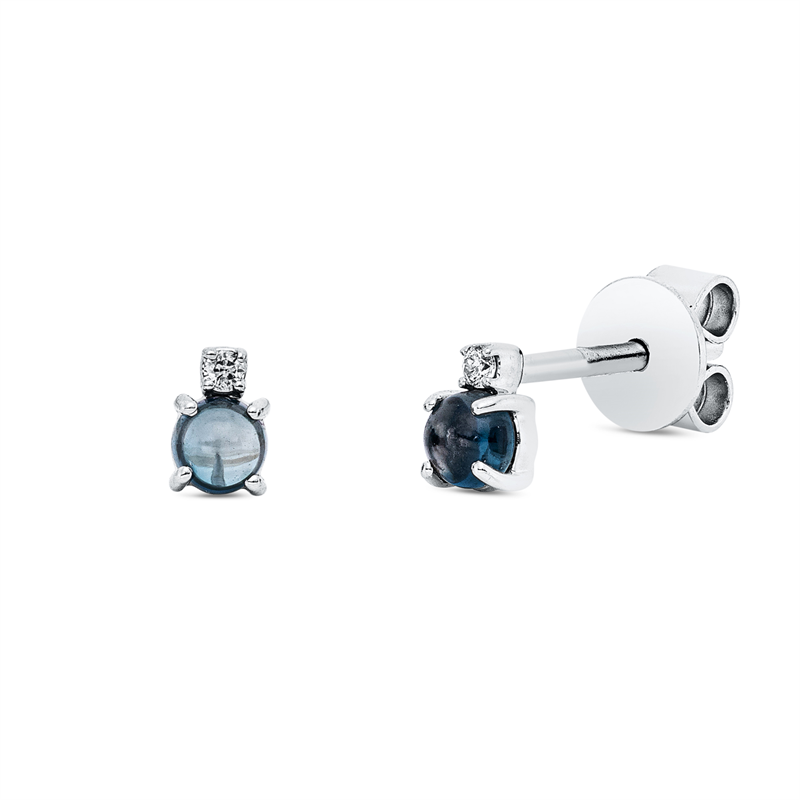 Farbstein Fashion Ohrstecker Weißgold 18kt 0,02ct