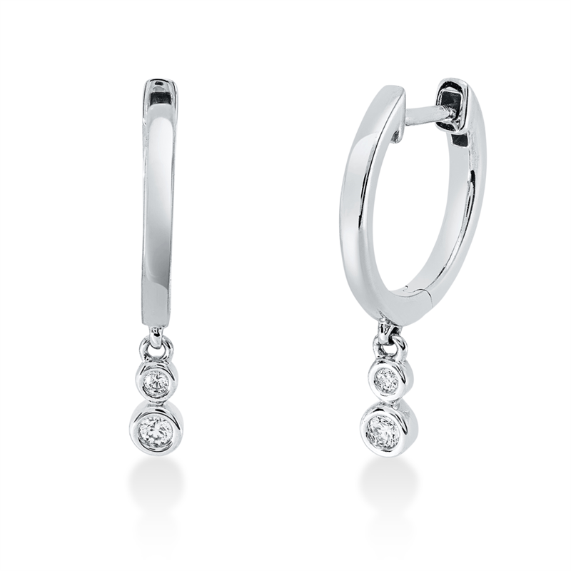 Modern Woman Ohrschmuck Weißgold 18kt 0,06ct
