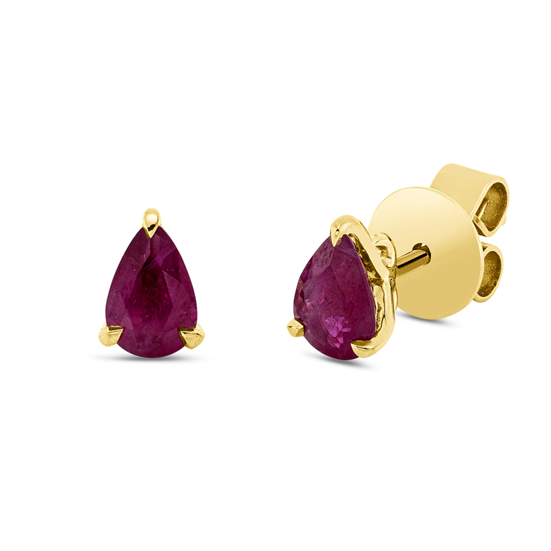 Farbstein Classic Ohrstecker Weißgold 18kt