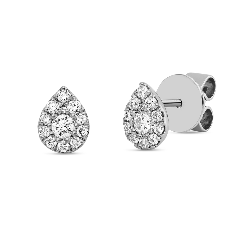 Illusion Classic Ohrstecker Weißgold 18kt 0,28ct