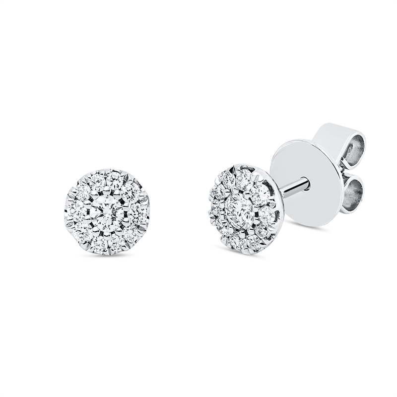 Illusion Classic Ohrstecker Weißgold 18kt 0,28ct